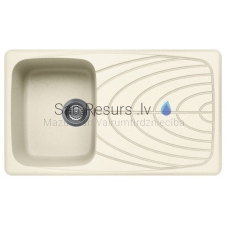 ELLECI stone mass kitchen sink MASTER 400 Bianco Antico 86x50 cm