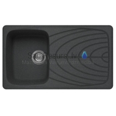 ELLECI stone mass kitchen sink MASTER 400 Nero Pietra 86x50 cm