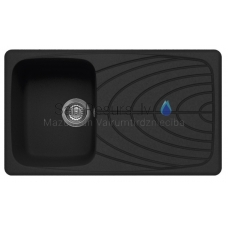 ELLECI stone mass kitchen sink MASTER 400 Nero 86x50 cm