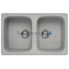 ELLECI stone mass kitchen sink MASTER 350 Grigio Pietra 79x50 cm