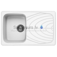 ELLECI stone mass kitchen sink MASTER 300 Bianco 79x50 cm