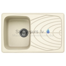 ELLECI stone mass kitchen sink MASTER 300 Bianco Antico 79x50 cm