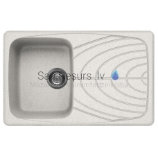 ELLECI stone mass kitchen sink MASTER 300 Bianco Pietra 79x50 cm