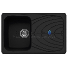 ELLECI stone mass kitchen sink MASTER 300 Nero 79x50 cm