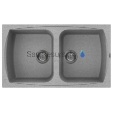 ELLECI stone mass kitchen sink LIVING 450 Grigio Pietra 86x50 cm