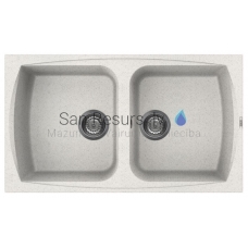 ELLECI stone mass kitchen sink LIVING 450 Bianco Pietra 86x50 cm