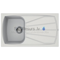 ELLECI stone mass kitchen sink LIVING 400 Bianco 86x50 cm