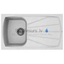 ELLECI stone mass kitchen sink LIVING 400 Bianco Pietra 86x50 cm