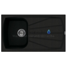 ELLECI stone mass kitchen sink LIVING 400 Nero 86x50 cm