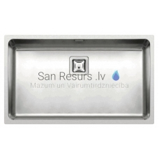 ELLECI nerūsejošā tērauda virtuves izlietne W-SQUARE 700 74x44 cm