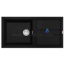 ELLECI akmens masas virtuves izlietne BEST 480 Melns 100x51 cm