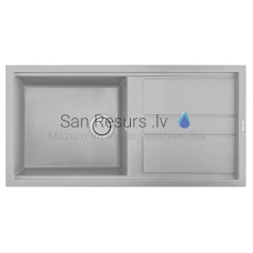 ELLECI akmens masas virtuves izlietne BEST 480 Aluminium 100x51 cm