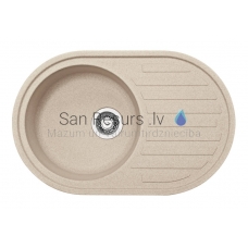 FRANKE akmens masas virtuves izlietne ar pogu RONDA Beige 77x50 cm