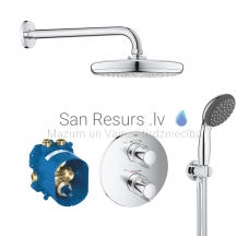 GROHE built-in thermostatic shower faucet Precision Trend with shower set