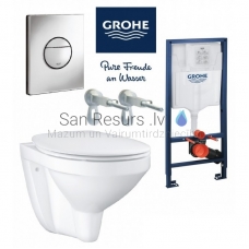 GROHE Rapid SL комплект 5 в 1 встроенный унитаз + унитаз BauCeramic с крышкой Soft Close