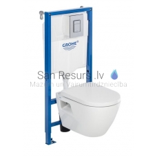 GROHE Rapid SL комплект 5 в 1 встроенный унитаз + унитаз Serel с крышкой Soft Close
