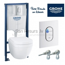 GROHE Rapid SL комплект 4 в 1 встроенный унитаз + унитаз EuroCeramic с крышкой Soft Close