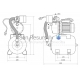 Wilo water supply pump HWJ 203-EM 1kW with hydrophore 25 liters