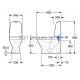 Gustavsberg WC унитаз 1500 Nautic Hygienic Flush 4l (вертикальный выход) с стандартной крышкой