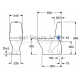 Gustavsberg WC унитаз 1500 Nautic Hygienic Flush 2/4l (вертикальный выход) без крышкой