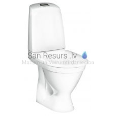 Gustavsberg WC унитаз 1510 Nautic Hygienic Flush 4l (горизонтальный выход) с стандартной крышкой