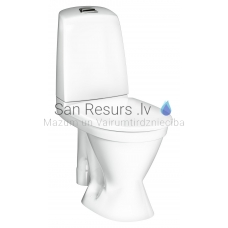 Gustavsberg WC унитаз 1591 Nautic Hygienic Flush 4l (вертикальный выход) с стандартной крышкой
