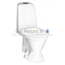 Gustavsberg WC унитаз 1591 Nautic Hygienic Flush 2/4l (вертикальный выход) с стандартной крышкой
