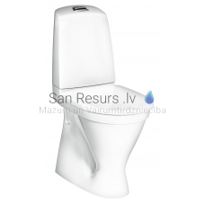 Gustavsberg WC унитаз 1546 Nautic Hygienic Flush 4l (вертикальный выход) с стандартной крышкой