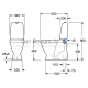 Gustavsberg WC унитаз 1546 Nautic Hygienic Flush 2/4l (вертикальный выход) без крышкой