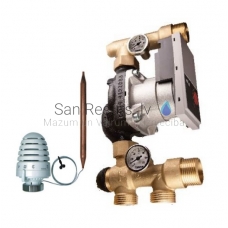 HERZ maišymo mazgas temperatūros valdymui UFH modulis su siurbliu Wilo Yonos Para RS 15/6 130mm