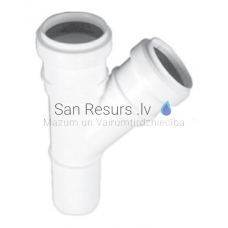 Htplus kanalizācijas atzars (trejgabals) balts Ø 32/32 mm 45°