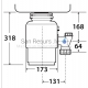 InSinkErator 56 pārtikas atkritumu smalcinātājs 0.98 ml