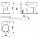 JIKA WC tualetes pods LYRA PLUS bez vāka (horizontalais izvads)
