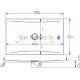 Душевой поддон PURE 140X80, противоскользящий черный