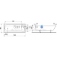 Bathtub Riga, 1500x700 mm, white steel