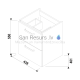 Praustuvo spintelė Lyra Plus Viva, 439x401 mm, h = 550 mm, 2A, balta