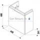 Bathroom vanity unit CUBITO-N 45, without washbasin, white, one door