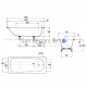 Kaldewei tērauda vanna Eurowa 1500x700 mm (2.3 mm)