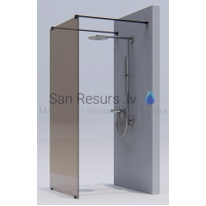 KAME душевая стенка MODEL 15 200x200 коричневое стекло + хром