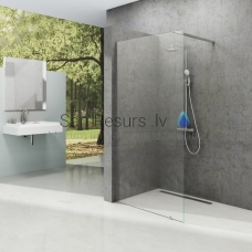 Ravak dušas siena WALK IN Wall  90 v.200 melns + caurspīdīgs stikls