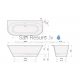PAA SILKSTONE vanna DECO WALL GRAPHITE 1660x810x630