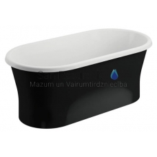 POLIMAT brīvi stāvoša akrila vanna AMONA NEW 150x75 (melna matēta) + sifons