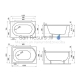POLIMAT acrylic rectangular bathtub MINI 100x65