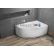 POLIMAT acrylic asymmetric bathtub NOEL 140x80 (right/left)