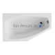 POLIMAT acrylic asymmetric bathtub MARIKA 140x80 (right/left)