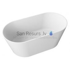 POLIMAT brīvi stāvoša Mineral Composite vanna IDA 150x75 + sifons