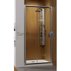 RADAWAY dušo durys PREMIUM PLUS DWJ 190x100 Chromas + Fabric stiklas