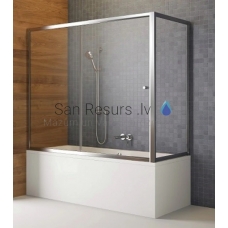 RADAWAY sānu siena VESTA S 150x65 Chrome + caurspīdīgs stikls