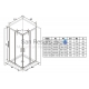 Ravak shower enclosure Blix Slim BLSRV2K  80 black + Transparent
