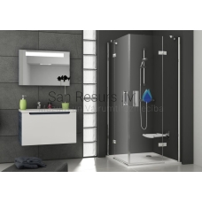 Ravak corner shower enclosure SmartLine SMSRV4 90 chrome + Transparent
